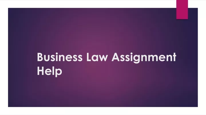 business law assignment help