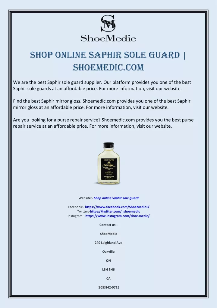 shop online saphir sole guard shoemedic com