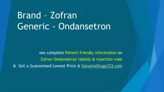 brand zofran generic ondansetron