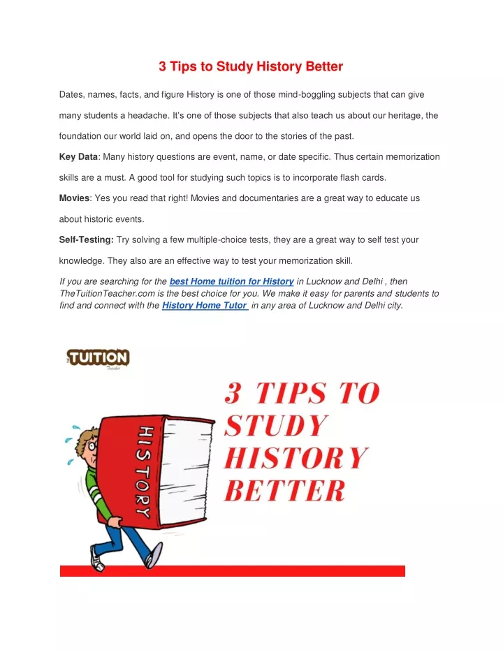 3 tips to study history better