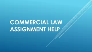 commercial law assignment help
