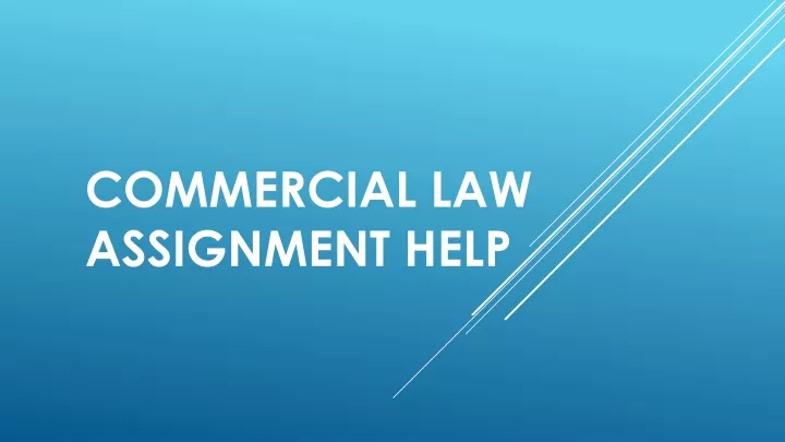 commercial law assignment help