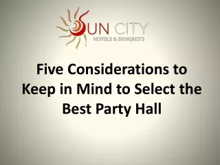 Select the Best Party Hall in Bhubaneswar