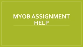 myob assignment help