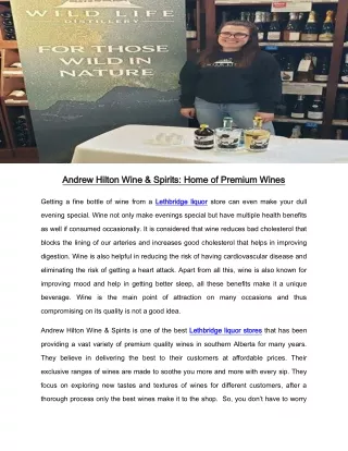 Andrew Hilton Wine & Spirits: Home of Premium Wines