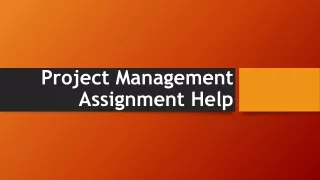 Project management assignment help