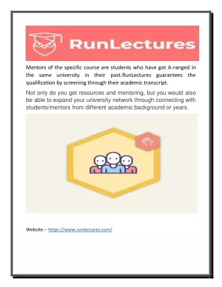 Best Online Tutor Platform Hong Kong | Runlectures.com