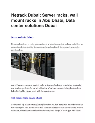 Netrack Dubai