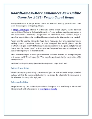 boardgamesnmore announces new online game