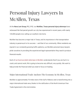 Personal Injury Attorney McAllen Texas