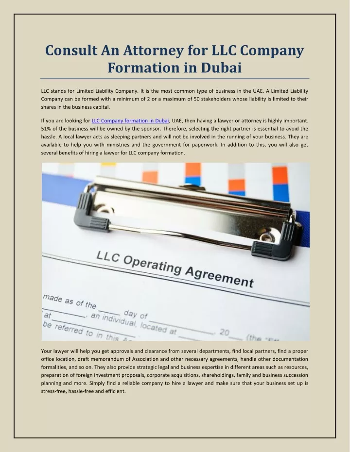 consult an attorney for llc company formation