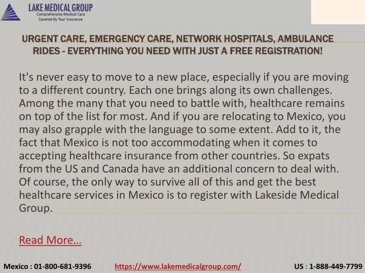 urgent care emergency care network hospitals