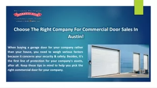 Various Commercial Door Repair In Austin |Ohdctx