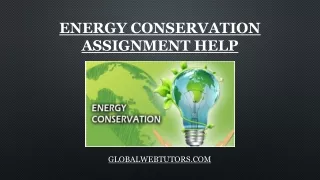 Energy Conservation Assignment help