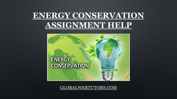 energy conservation assignment help
