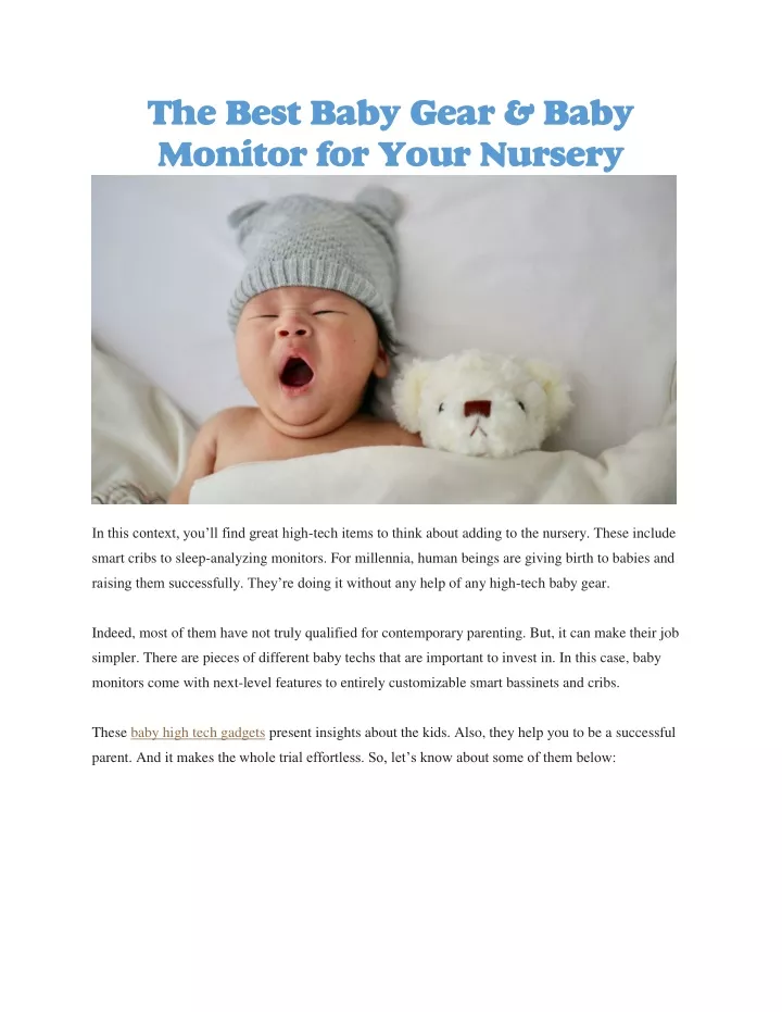 the best baby gear baby monitor for your nursery