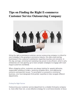 tips on finding the right e commerce customer