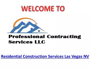 Renovate or Repair a Home  Las Vegas NV