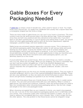 gable boxes for every packaging needed a gable