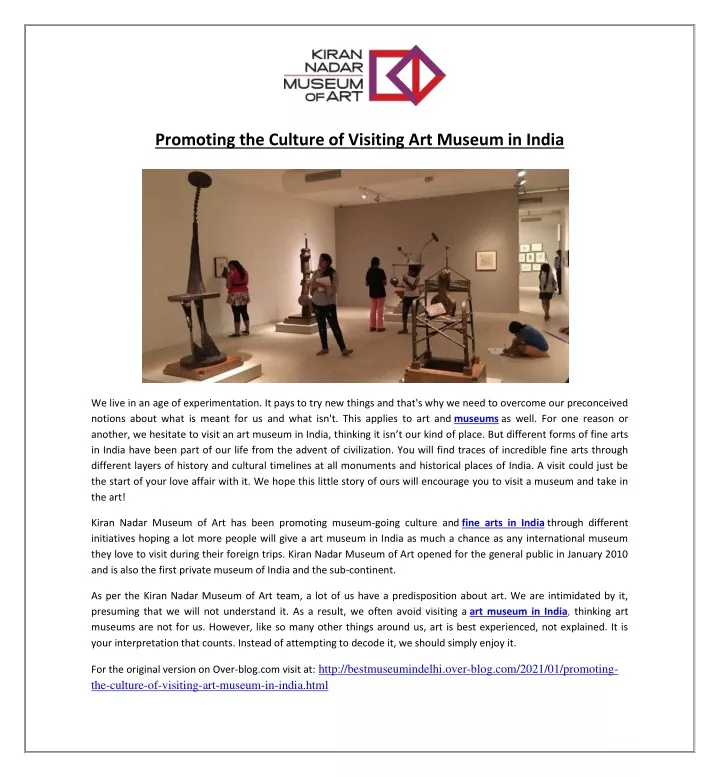 promoting the culture of visiting art museum