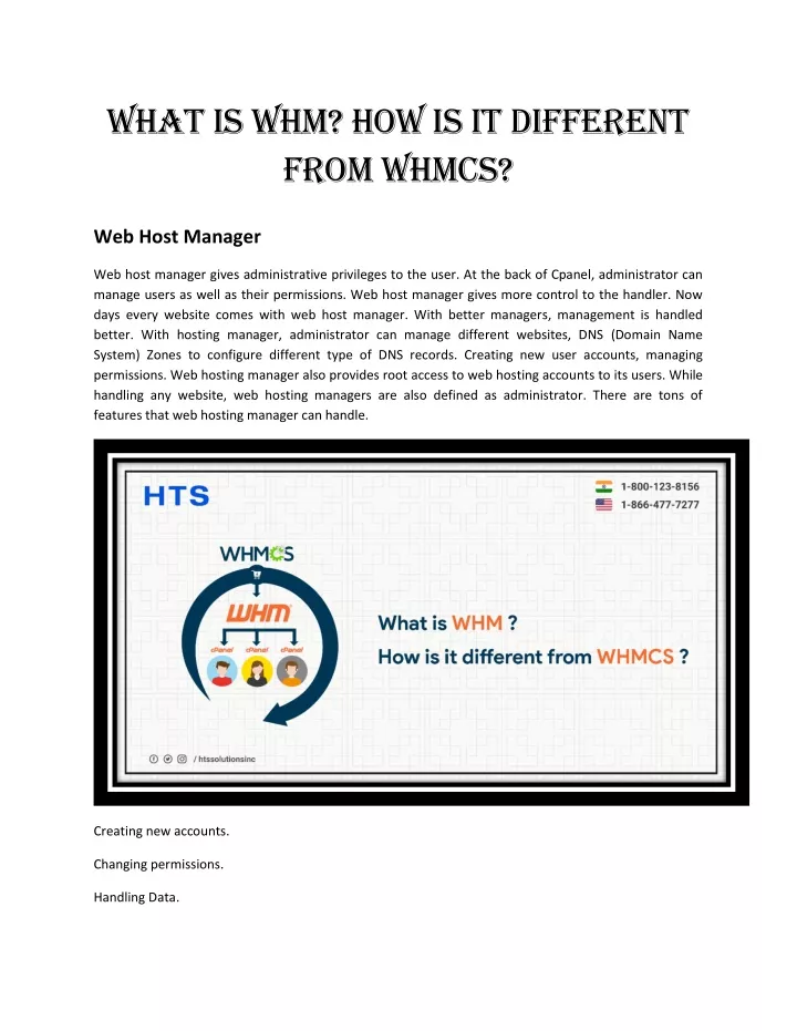 what is whm how is it different from whmcs