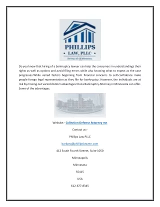 do you know that hiring of a bankruptcy lawyer