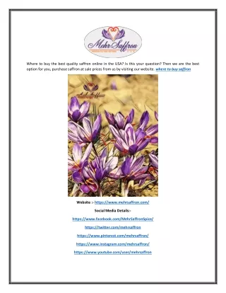 where to buy the best quality saffron online
