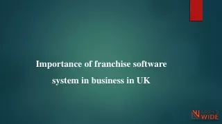 importance of franchise software system in business in uk