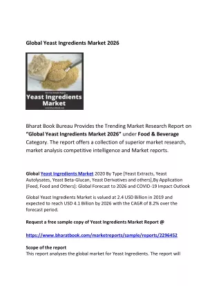 global yeast ingredients market 2026