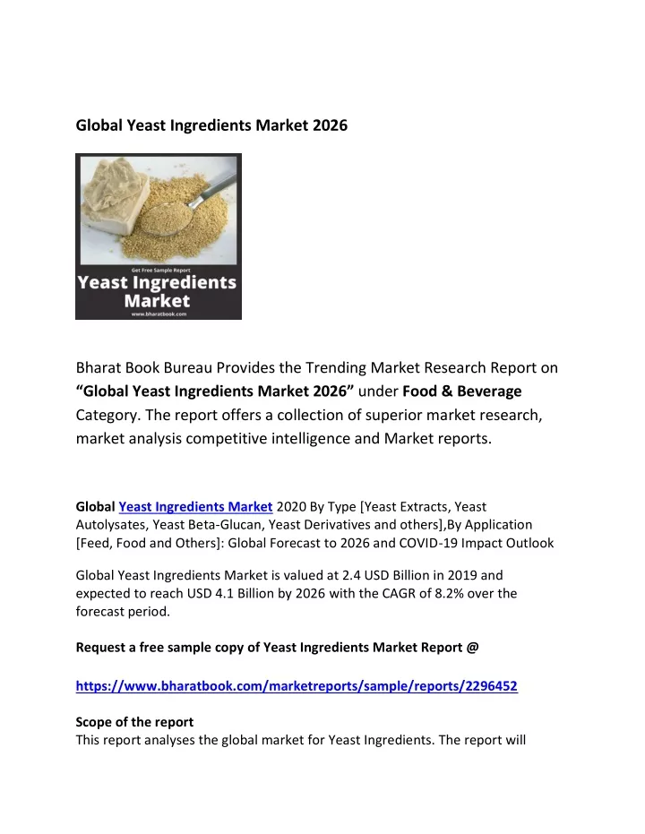 global yeast ingredients market 2026