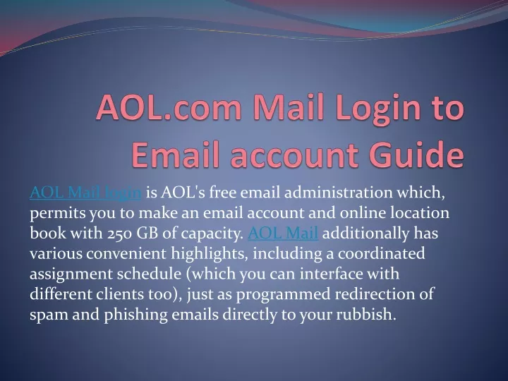 aol com mail login to email account guide