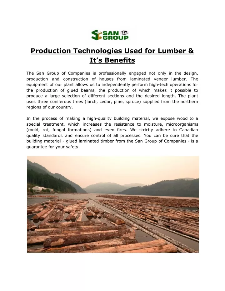 production technologies used for lumber
