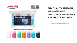 QUALITY REUSABLE WASHABLE ADJUSTABLE FACE MASKS FOR ADULTS AND KIDS