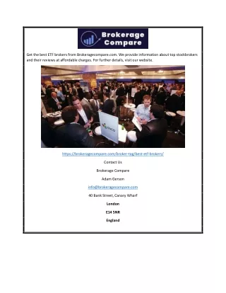 get the best etf brokers from brokeragecompare
