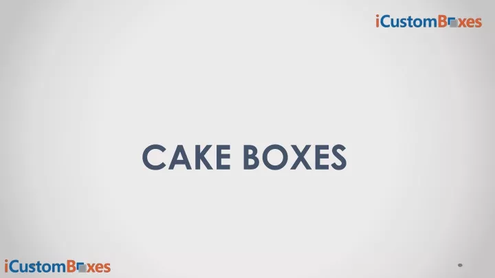 cake boxes