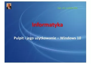 Pulpit i jego użytkowanie - Windows10