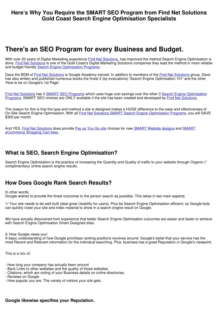 here s why you require the smart seo program from