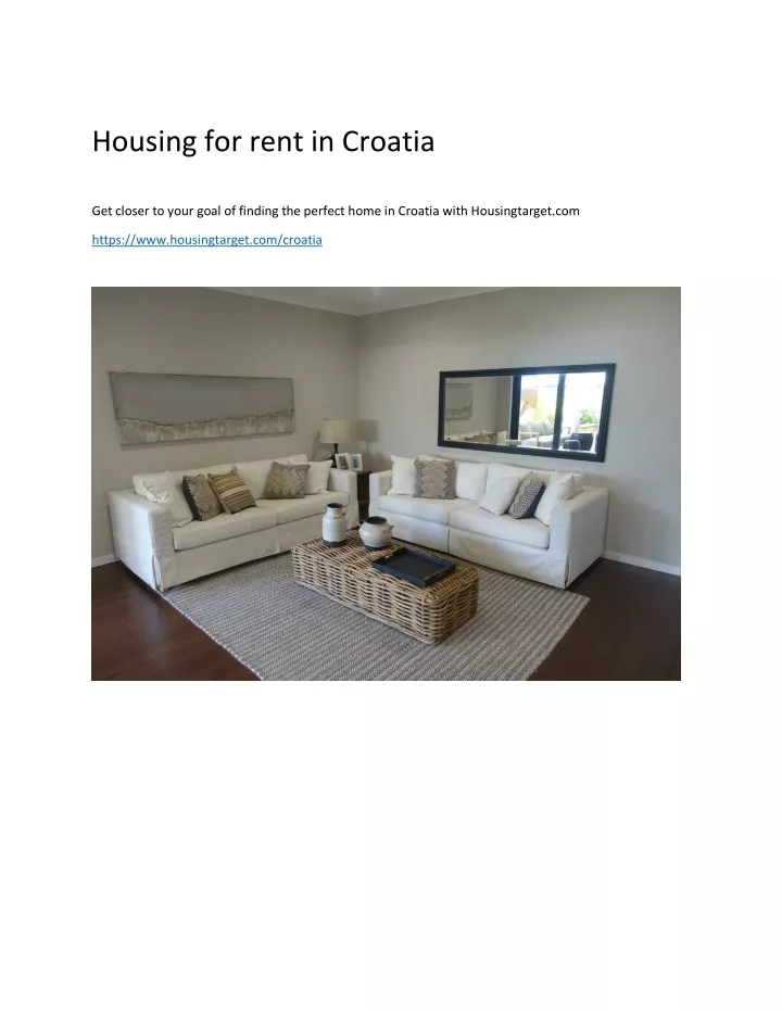 housing for rent in croatia