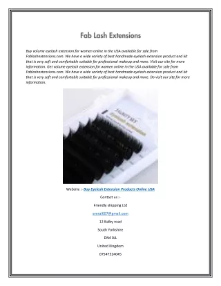 uy Eyelash Extension Products Online USA | Fablashextensions.com