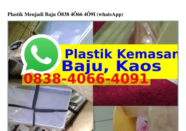 plastik menjadi baju 838 4 66 4 9i whatsapp