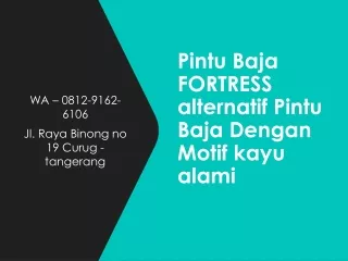 WA 0812-9162-6106 Kusen Pintu Baja Ringan Fortress