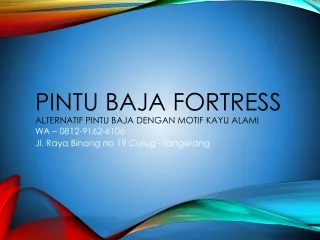 pintu baja fortress alternatif pintu baja dengan motif kayu alami