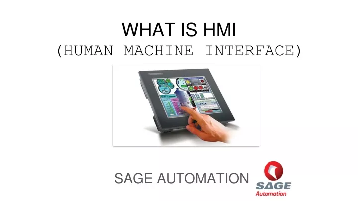 what is hmi human machine interface