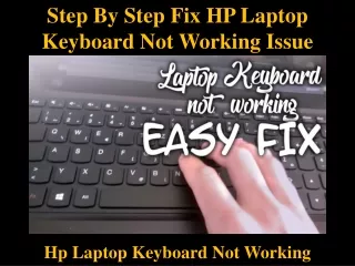 step by step fix hp laptop keyboard not working