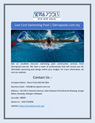 low cost swimming pool sierrapools com my