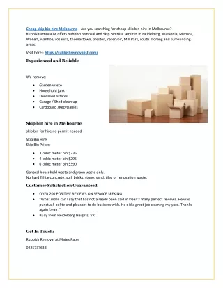 cheap skip bin hire melbourne are you searching