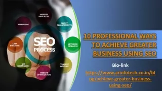 10 professional ways to achieve greater business using seo