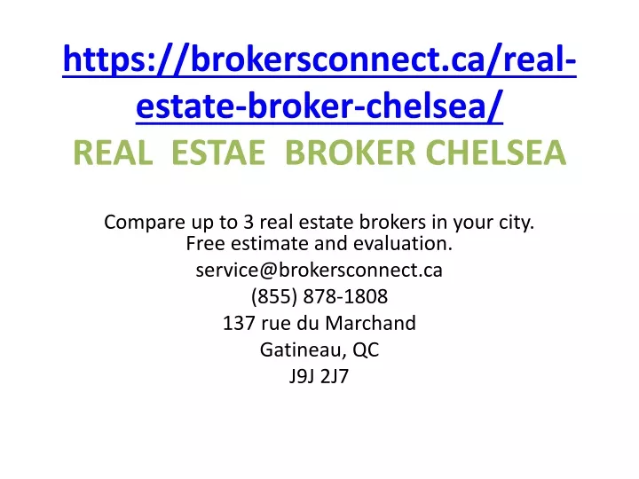 https brokersconnect ca real estate broker chelsea real estae broker chelsea