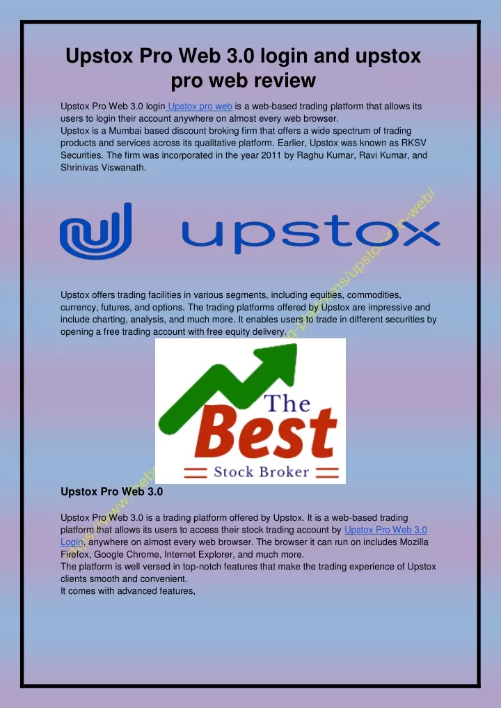 upstox pro web 3 0 login and upstox pro web review