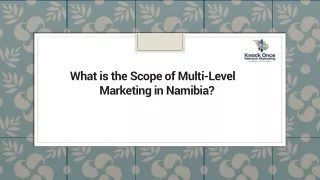 what is the scope of multi level marketing in namibia